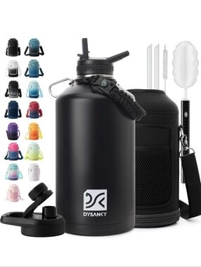 1 Gallon Water Bottle Insulated Thickened Stainless Steel Vacuum Metal Jug Read